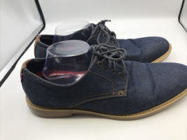 Levi Strauss Shoes Denim Low Comfort Mens Black Dark Gray Laced Up Sneak Size 13 - £6.06 GBP