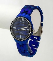 NEW Mark Naimer MN3048-BLU Women&#39;s Geneva Fashion Pearl Finish Blue Watch - $21.73