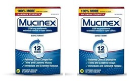 Mucinex Max Strength 12 Hour Chest Congestion Relief 28 Tablets Pack of ... - $23.26