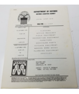 Department of Defense Logistics Agency 1981 Auction Catalog Military Sur... - $18.95