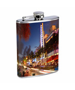 Florida Hot Spots South Beach D8 Flask 8oz Stainless Steel Hip Drinking ... - £11.80 GBP