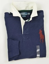  Polo Ralph Lauren Custom Fit LS Cotton Rugby Shirt Men&#39;s Big Pony  Larg... - £61.14 GBP