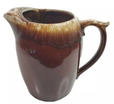 Brown Drip Glaze Large 3 Quart Pitcher Carafe 7007 USA Retro Primitive Rustic - £10.76 GBP