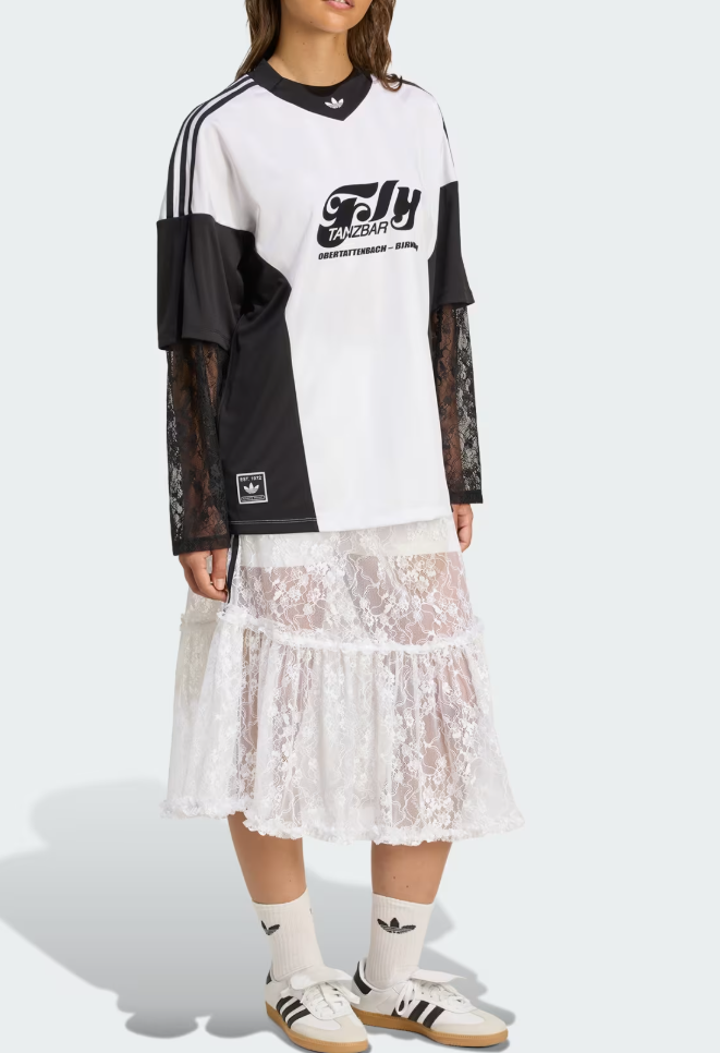 adidas Originals Lace Skirt Women's Casual Dress Lifestyle White AsiaFit KD2288 Item image 3