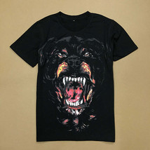 3D Printed Big Evil Dog Head Short-sleeved T-shirt - £37.21 GBP