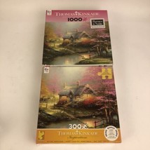 Thomas Kinkade CEACO  Jigsaw Puzzles - Set of 2 1 x 1000 1 x 300 Pieces ... - £15.16 GBP