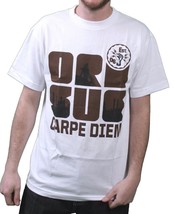Orisue Mens White Brown Black Carpe Diem Union Working Industry T-Shirt NWT - £11.95 GBP