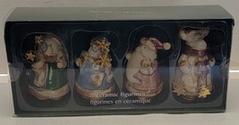 NIB Pier 1 Imports Set of 4 Christmas Holiday Ceramic Figurines - £14.98 GBP