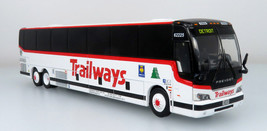 Trailways Prevost X-345 Bus Adirondack Transit Lines 1/87 Scale Iconic R... - $52.42