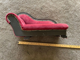 Vintage Antique Salesman Sample Miniature Doll Size Chaise Lounge Fainti... - $143.55