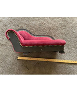 Vintage Antique Salesman Sample Miniature Doll Size Chaise Lounge Fainti... - $143.55