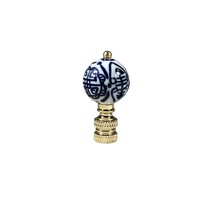 Decorative Chinoiserie Blue And White Lamp Finials (Longevity - 1 Pk) - £36.71 GBP