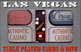Casino Table Played Decks &amp; Dice Set - $15.83