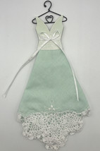 Ganz Bridal Bridesmaid Lace Hanky Handkerchief Mint Green Dress Shape on... - $9.72