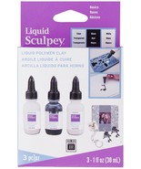 Sculpey Liquid Basics 3/Pkg-Clear, Black, White - $346.16 MXN