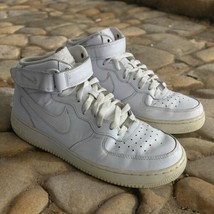 Nike Men&#39;s Air Force 1 Mid  315123-111 Triple White AF1 Sneakers 2020 Size 9.5 - £36.47 GBP