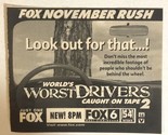 Worlds Worst Drivers Caught On Tape 2 Vintage Tv Guide Print Ad TPA24 - $5.93
