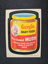 Topps Wacky Packages 2nd Series 1973 GURGLE Baby Food Vintage Sticker Un... - $27.11 CAD