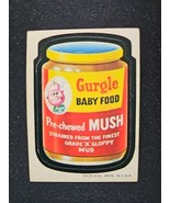 Topps Wacky Packages 2nd Series 1973 GURGLE Baby Food Vintage Sticker Un... - $27.12 CAD