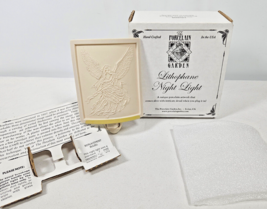 Lithophane Night Light Delilah Guardian Angel Porcelain Garden NOS UNUSE... - $12.86