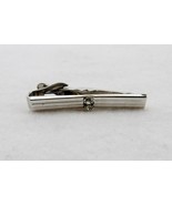Silver Tone Tie Bar Vintage with a Pair of White Rhinestones Mounted - S... - $182.37 MXN