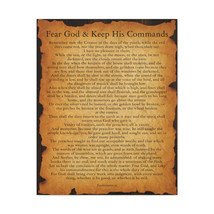 Ecclesiastes 12 Chapter Gold Brown Bible Verse Canvas Christian - £60.10 GBP+