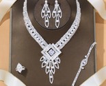 One bridal jewelry sets for women hollow tassel bead crystal necklace set festival thumb155 crop