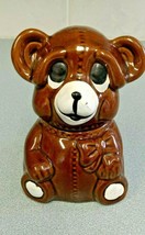 Adorable Brown Honey Bear Jar Container Houston Foods 1982 - £2.46 GBP