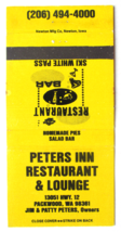 Peter&#39;s Inn Restaurant &amp; Lounge - Packwood, Washington 30 Strike Matchbook Cover - £1.37 GBP
