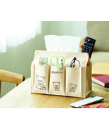 New Rilakkuma storage box with 6 pockets Tissue case from Japan Magazine - $16.50