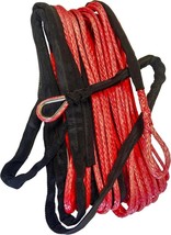OPEN TRAIL Synthetic Winch Rope 1/4&quot; Diameter X 50 ft. Red - £106.90 GBP