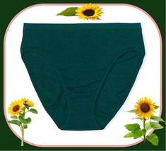 L Pine Tree Dk Green Stretch Cotton Victorias Secret High Leg Waist Brief Pantie - £8.78 GBP