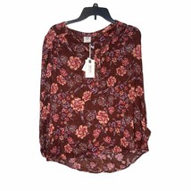 Good Hart Women Blouse Matilda Jane Floral Rayon Mariposa Orange Red Small NWT - $24.19