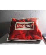 Champion Spark Plug Bag Faribo Woolen Red Blanket 54&#39;&#39; x  54&#39;&#39; Vintage u... - €25,79 EUR