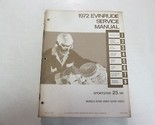 1972 Evinrude 25HP Servizio Negozio Riparazione Manuale Sportster 25 HP ... - £39.90 GBP