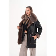 Vinci The Avalon Shearling Black Leather Women Jacket image 1