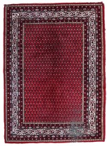 Handmade vintage Indian Seraband rug 5.7&#39; x 7.8&#39; (174cm x 240cm) 1970s - $2,860.00