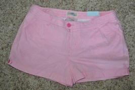 Womens Shorts Cotton Jr Girls Pink Stripe Lightweight Pork Chop Pockets-... - £5.52 GBP