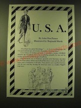 1947 Houghton Mifflin Ad - U.S.A. by John Dos Passos - £14.78 GBP