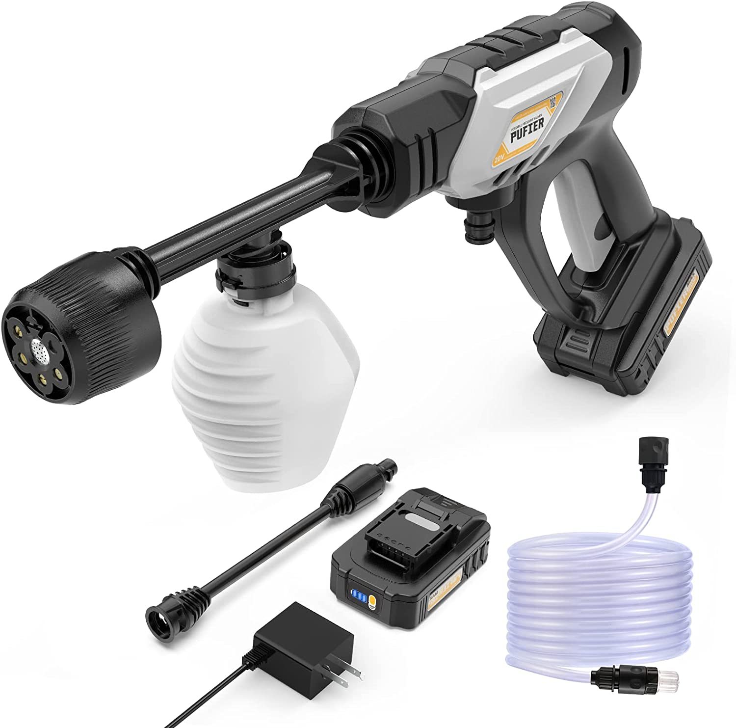 2022 Ultra-Light Pufier Cordless Pressure Washer, 20V Battery, And Boats. - $64.93