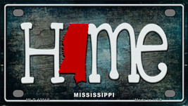 Mississippi Home State Outline Novelty Mini Metal License Plate Tag - £11.95 GBP