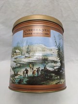 Pecatonica River Popcorn Currier And Ives Winter Morning 1854 Tin - $233.03 MXN