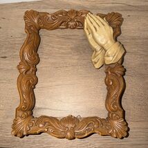 Vintage Home Interior Praying Hands Frame, Wall Hanging, 10”x 8” - $15.79