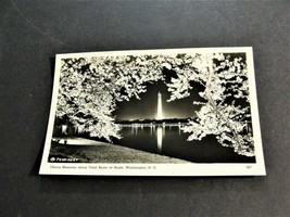 Cherry Blossoms along Tidal Basin at Night, Washington, D.C.- 1930s RPPC. - £6.96 GBP