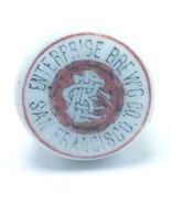 Antique Enterprise Brewing Co Porcelain Bottle Stopper - $616.39 MXN