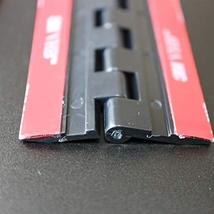 4 x 75mm Black Acrylic Hinges. No Glue Required, Self Adhesive. Black Pl... - £15.79 GBP
