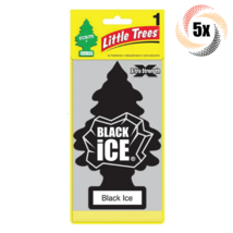 5x Packs Little Trees Single Black Ice Scent X-tra Strength Hanging Trees - £8.56 GBP