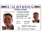 1985 Back To The Future Drivers License Prop Biff Tannen Thomas F. Wilson ⏲ - $2.69