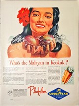 Hawaii Goodyear Pliofilm Malayan Keokuk Carrots 1943 Vintage Print Ad - $9.46