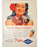 Hawaii Goodyear Pliofilm Malayan Keokuk Carrots 1943 Vintage Print Ad - $12.88 CAD